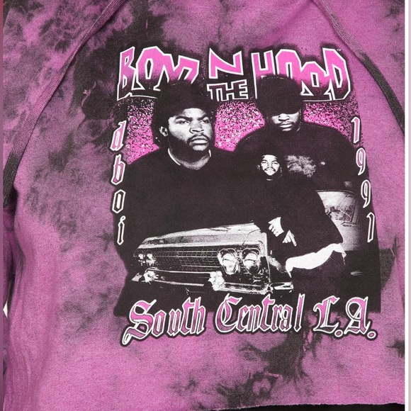 Boys N the hood cropped hoodie - Picture 3 of 5